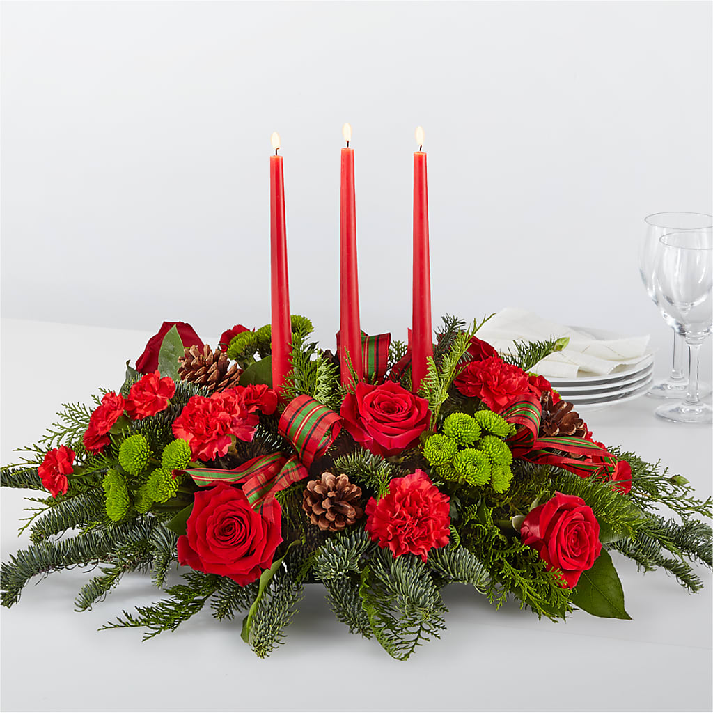 By the Candlelight Centerpiece – ROWLETT FLORIST & GIFTS, Garland TX