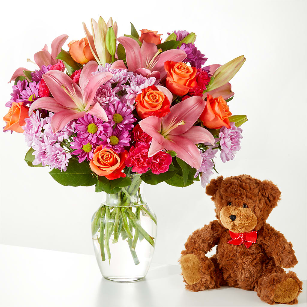 One and Only Bouquet and Bear Bundle – ROWLETT FLORIST & GIFTS, Garland TX