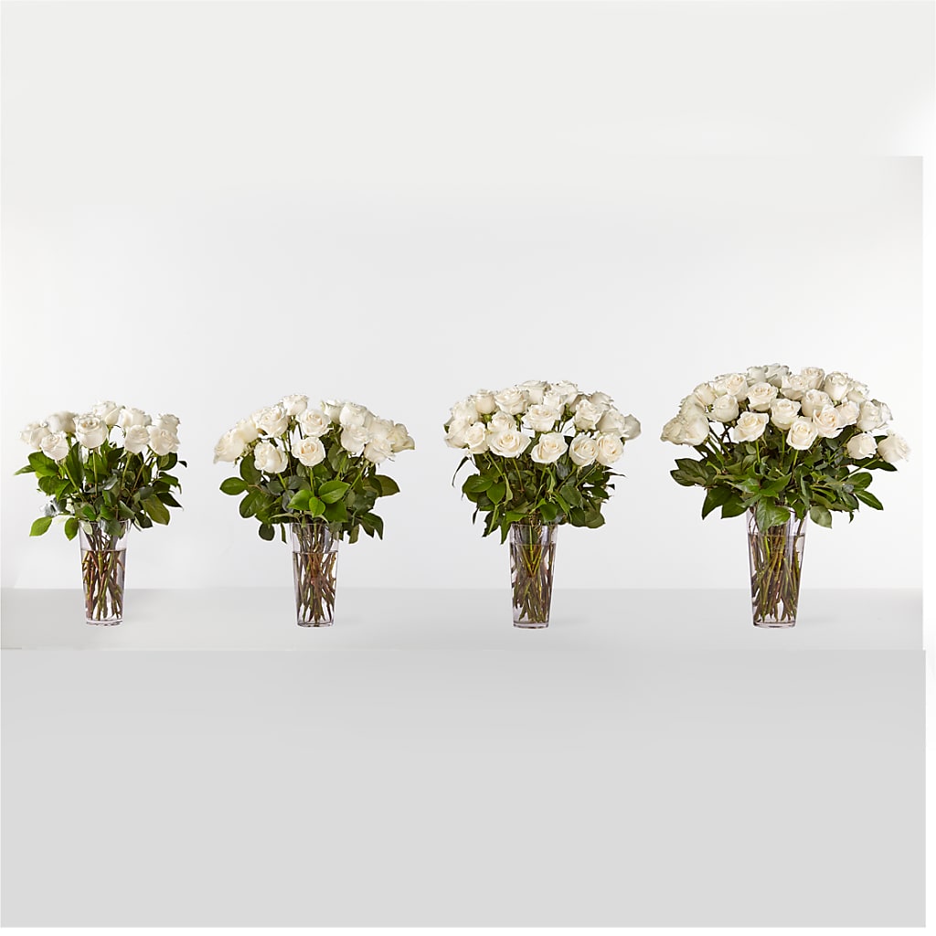 Long Stem White Rose Bouquet – ROWLETT FLORIST & GIFTS, Garland TX