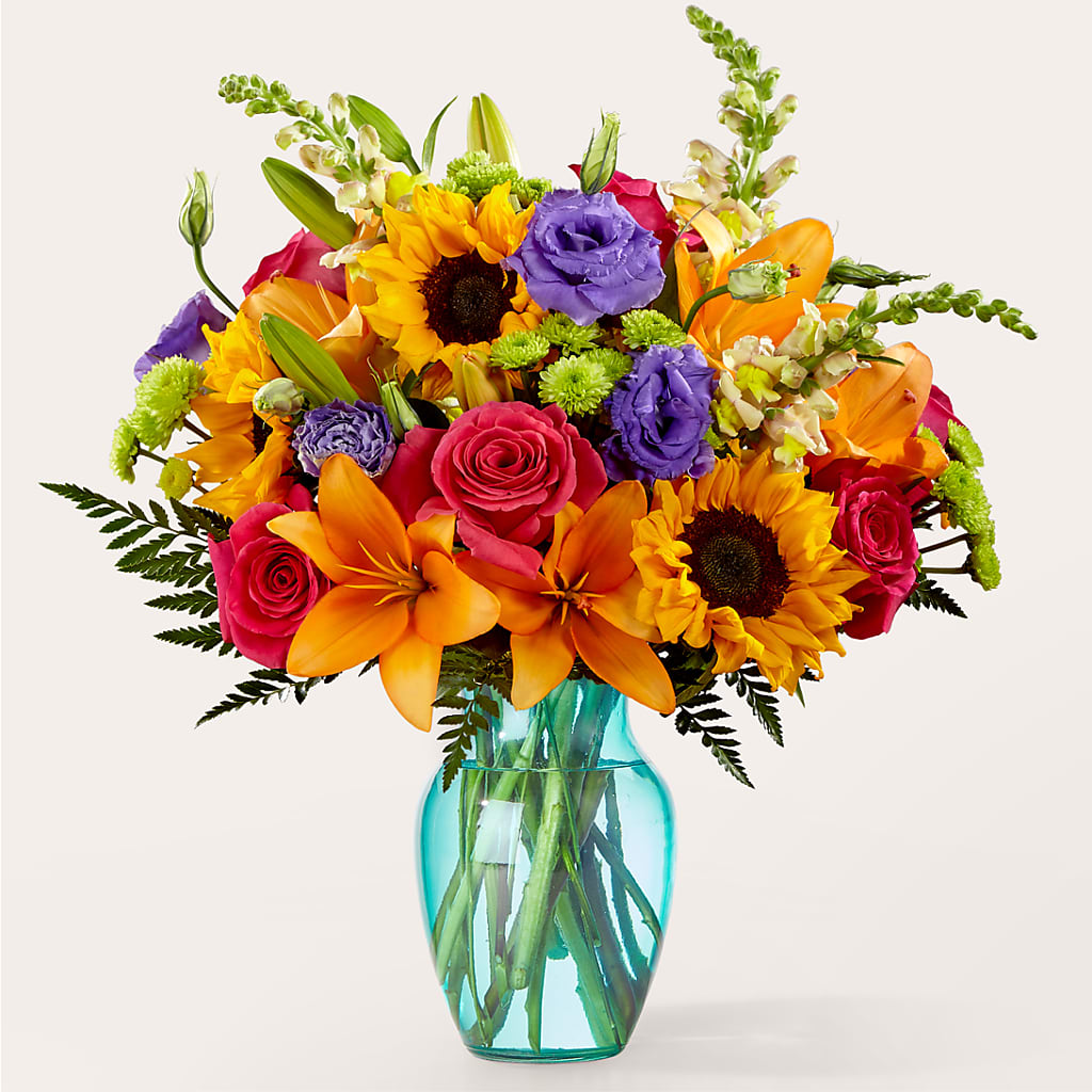 Double Rainbow Bouquet – ROWLETT FLORIST & GIFTS, Garland TX