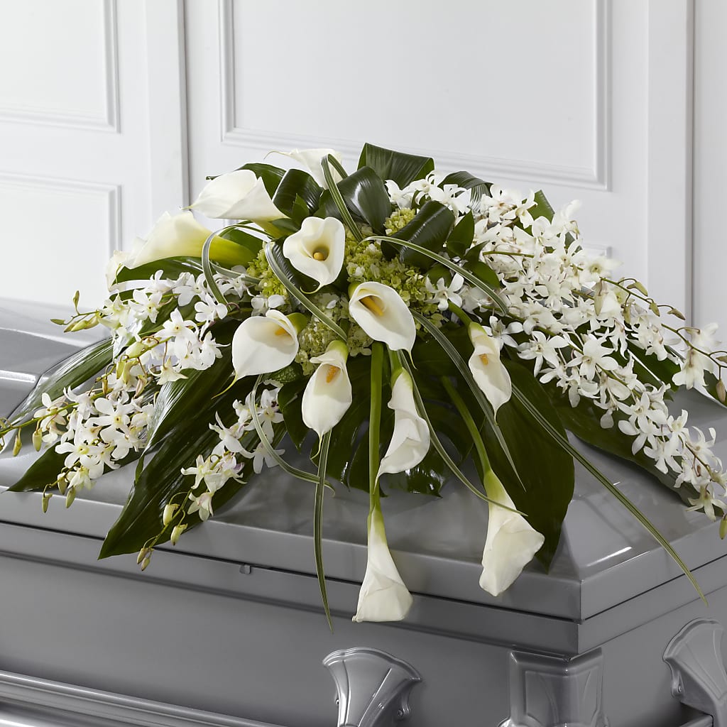 Angel Wings Casket Spray – ROWLETT FLORIST & GIFTS, Garland TX