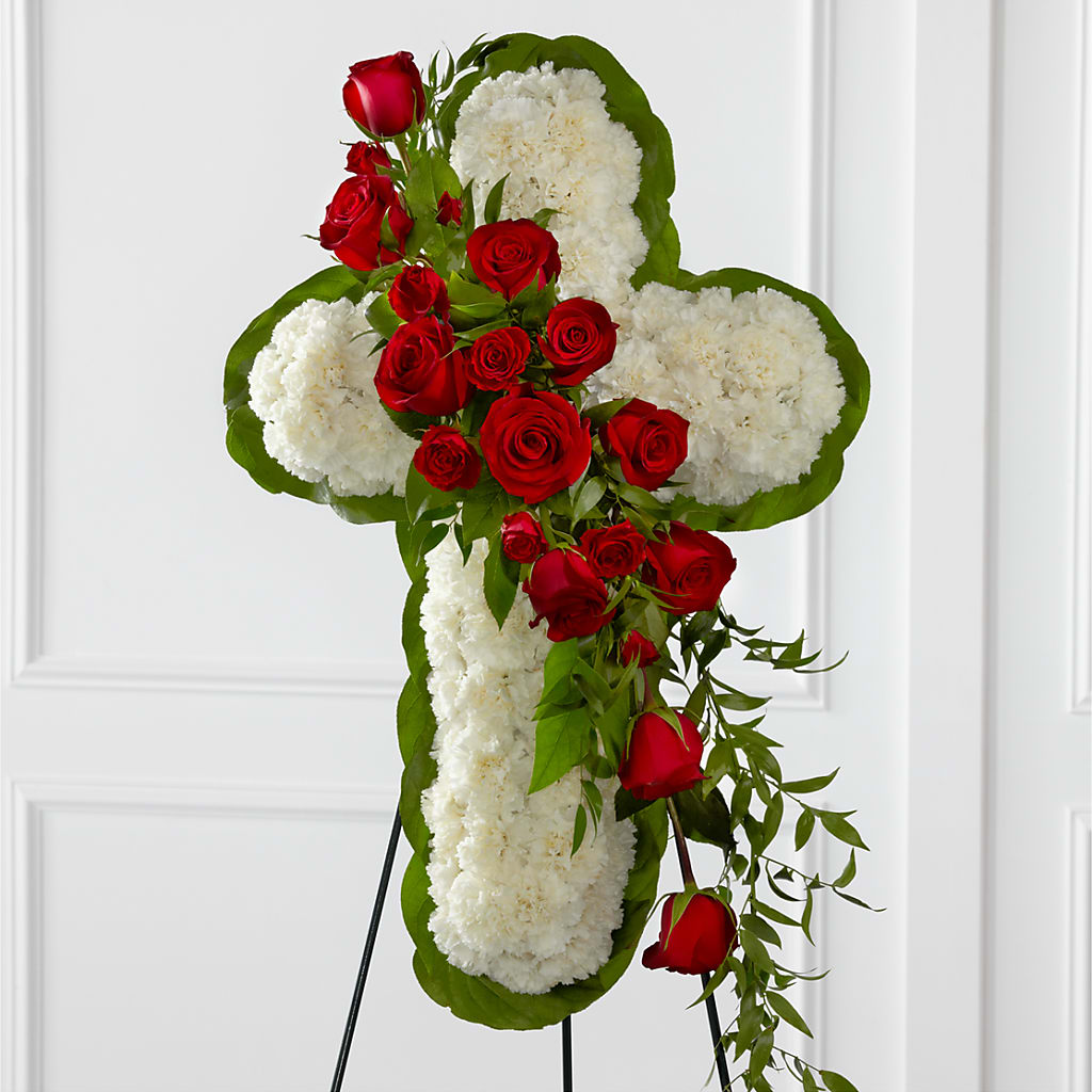 Floral Cross Easel – ROWLETT FLORIST & GIFTS, Garland TX