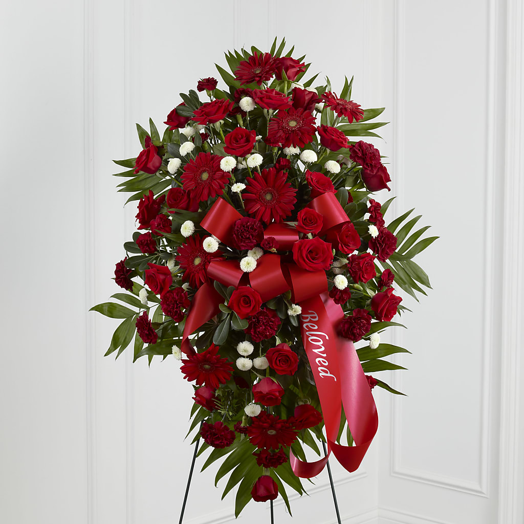 Treasured Memories Standing Spray – ROWLETT FLORIST & GIFTS, Garland TX