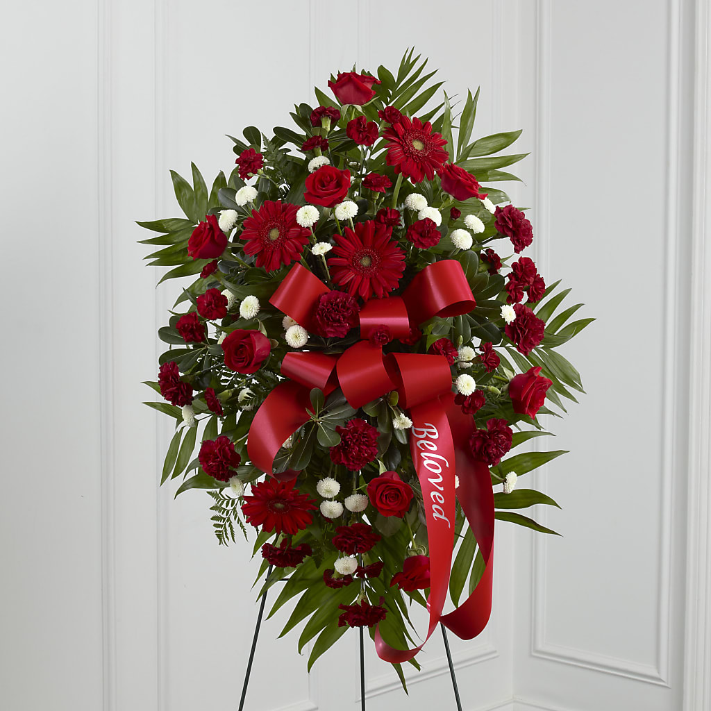 Treasured Memories Standing Spray – ROWLETT FLORIST & GIFTS, Garland TX
