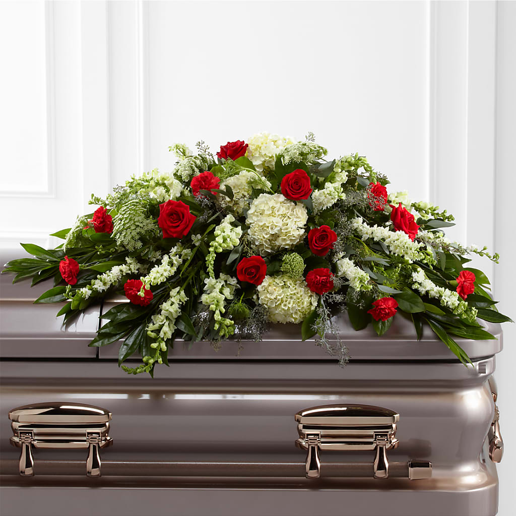 Sincerity Casket Spray – ROWLETT FLORIST & GIFTS, Garland TX