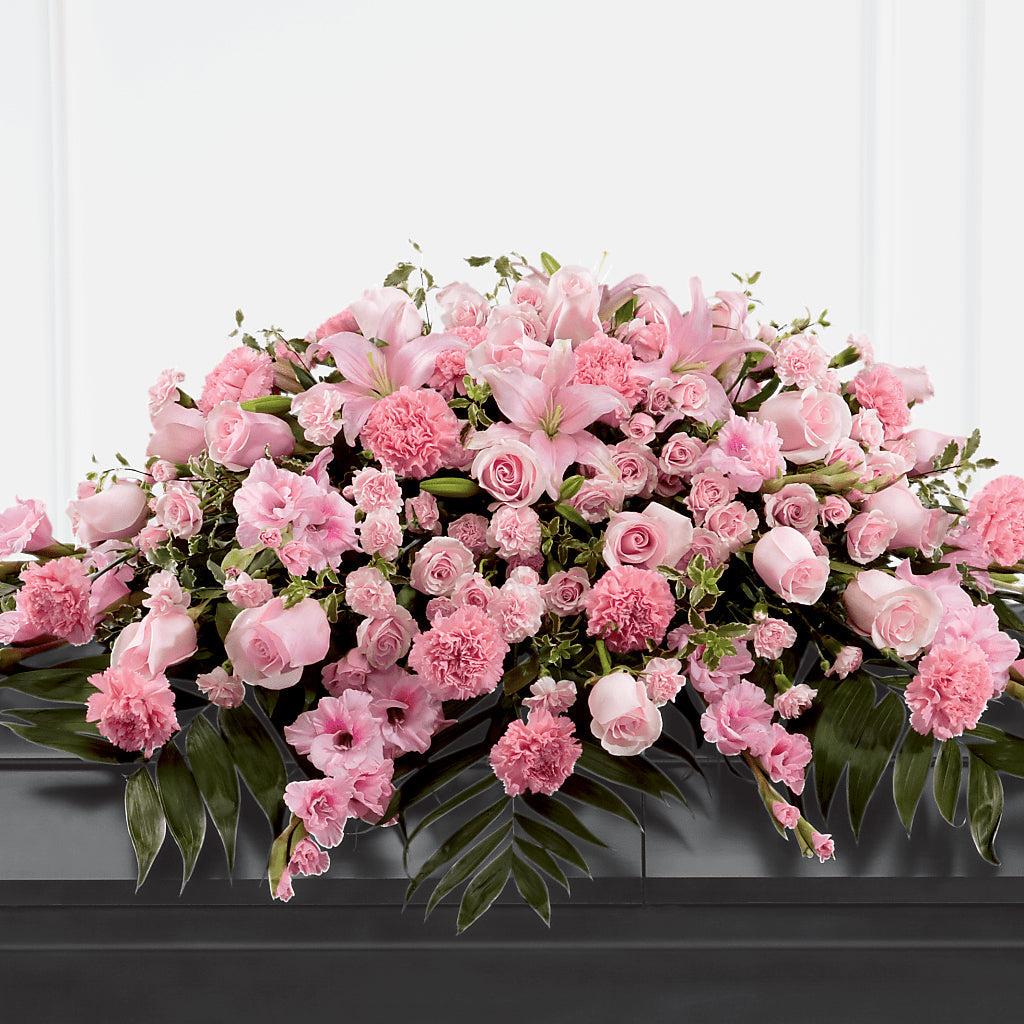 Garden of Comfort Casket Spray (Standard) – ROWLETT FLORIST & GIFTS, Garland TX