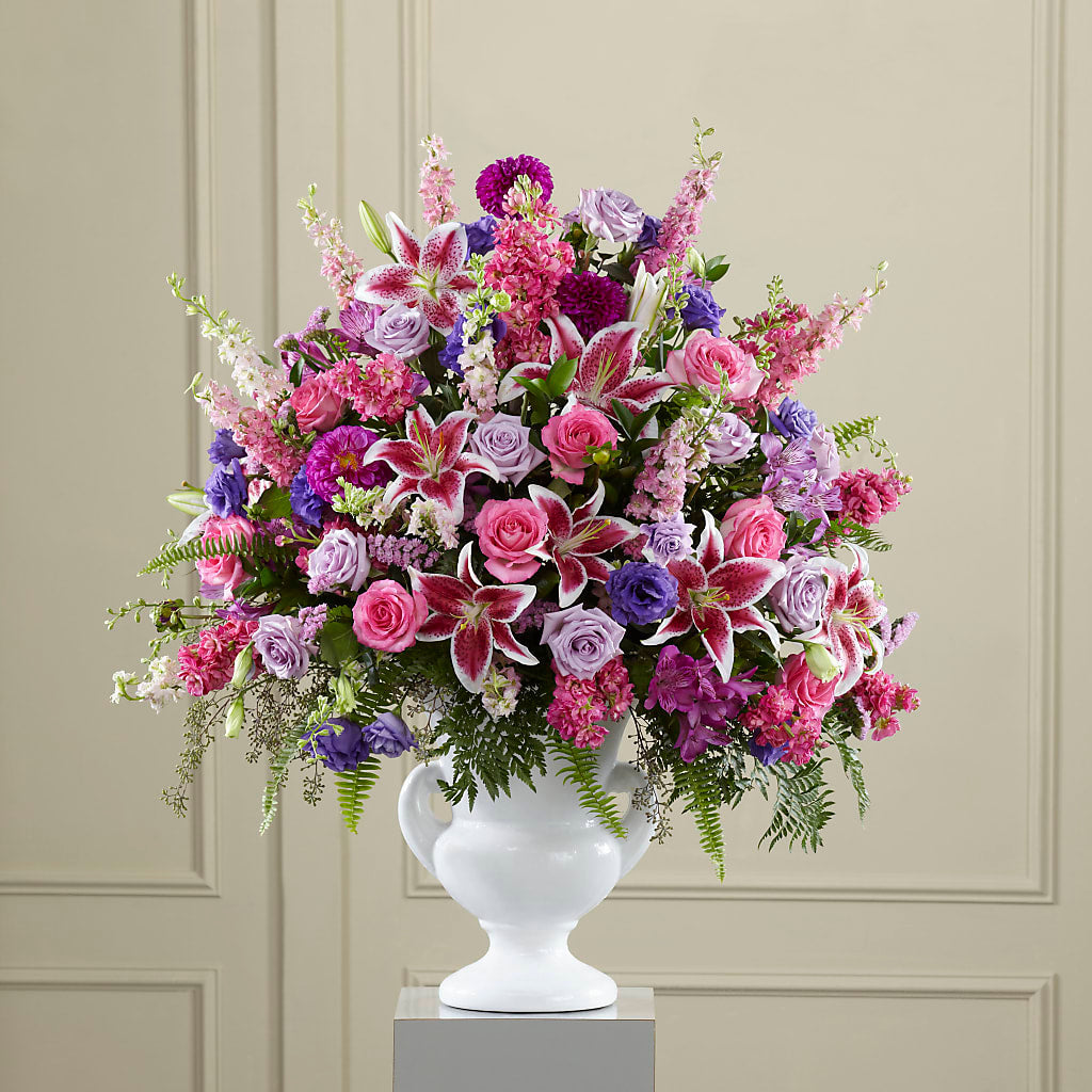 Peaceful Tribute Arrangement – ROWLETT FLORIST & GIFTS, Garland TX