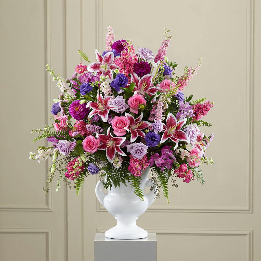 Peaceful Tribute Arrangement – ROWLETT FLORIST & GIFTS, Garland TX