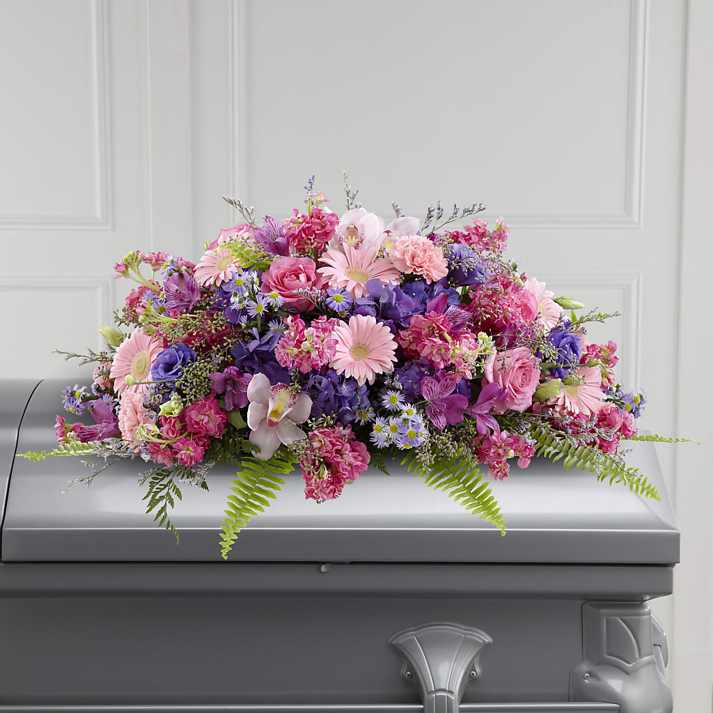 Glorious Garden Casket Spray – ROWLETT FLORIST & GIFTS, Garland TX
