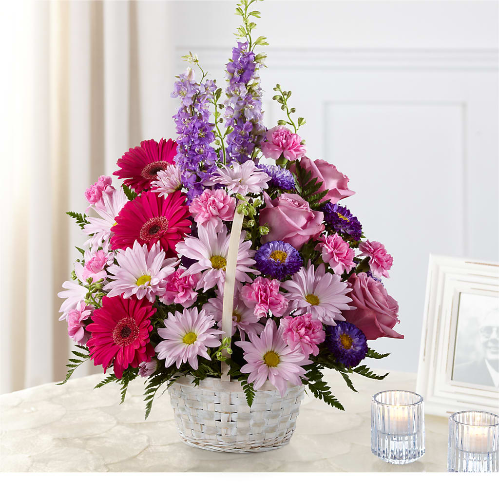 Pastel Peace Basket – ROWLETT FLORIST & GIFTS, Garland TX