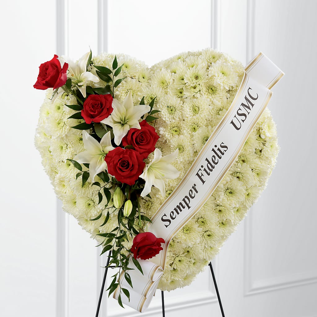Heartfelt Hero Standing Heart – ROWLETT FLORIST & GIFTS, Garland TX