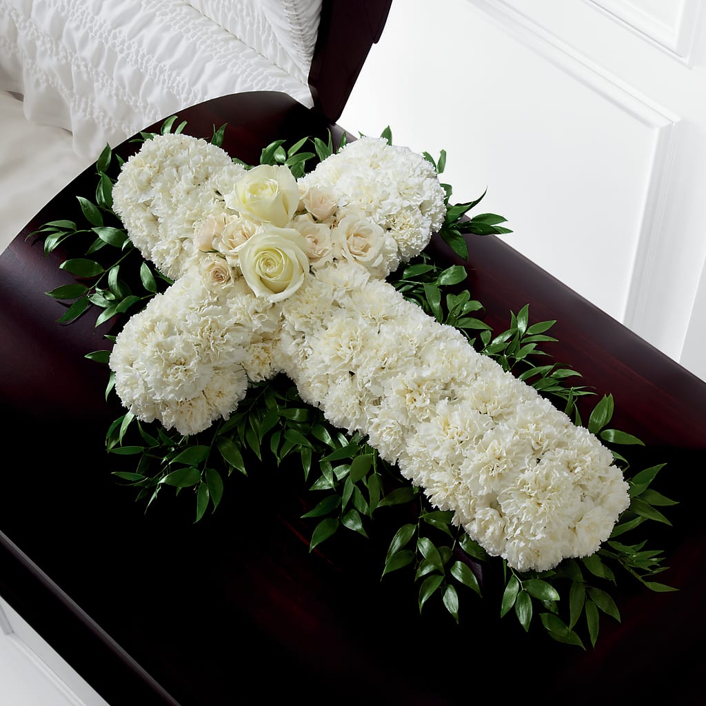 Peaceful Memories Casket Spray (Standard) – ROWLETT FLORIST & GIFTS, Garland TX