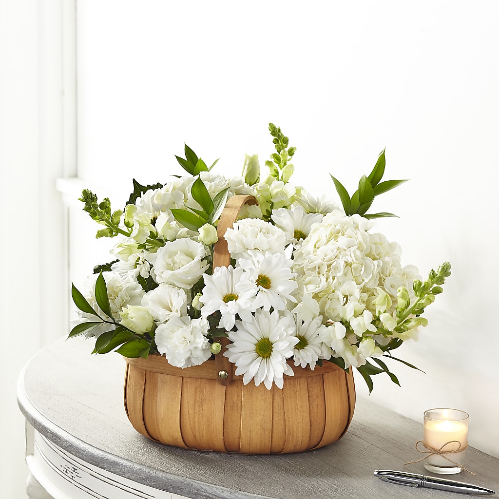 Pure Ivory Basket – ROWLETT FLORIST & GIFTS, Garland TX