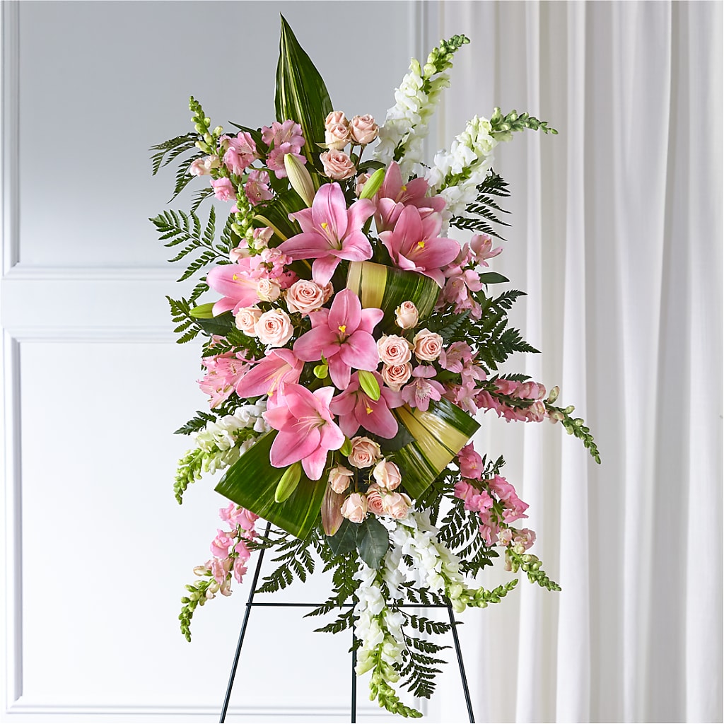 Elegant Embrace Standing Spray – ROWLETT FLORIST & GIFTS, Garland TX