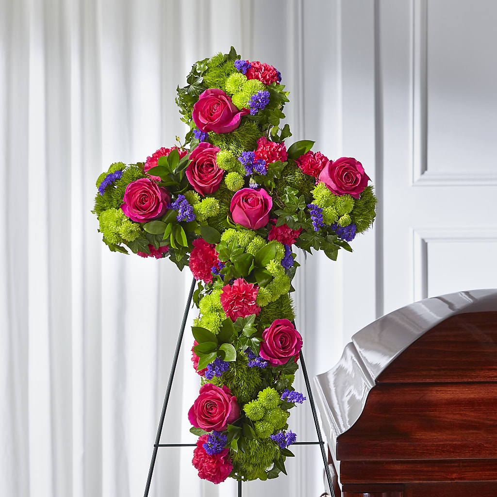 Tribute Rose Floral Cross – ROWLETT FLORIST & GIFTS, Garland TX