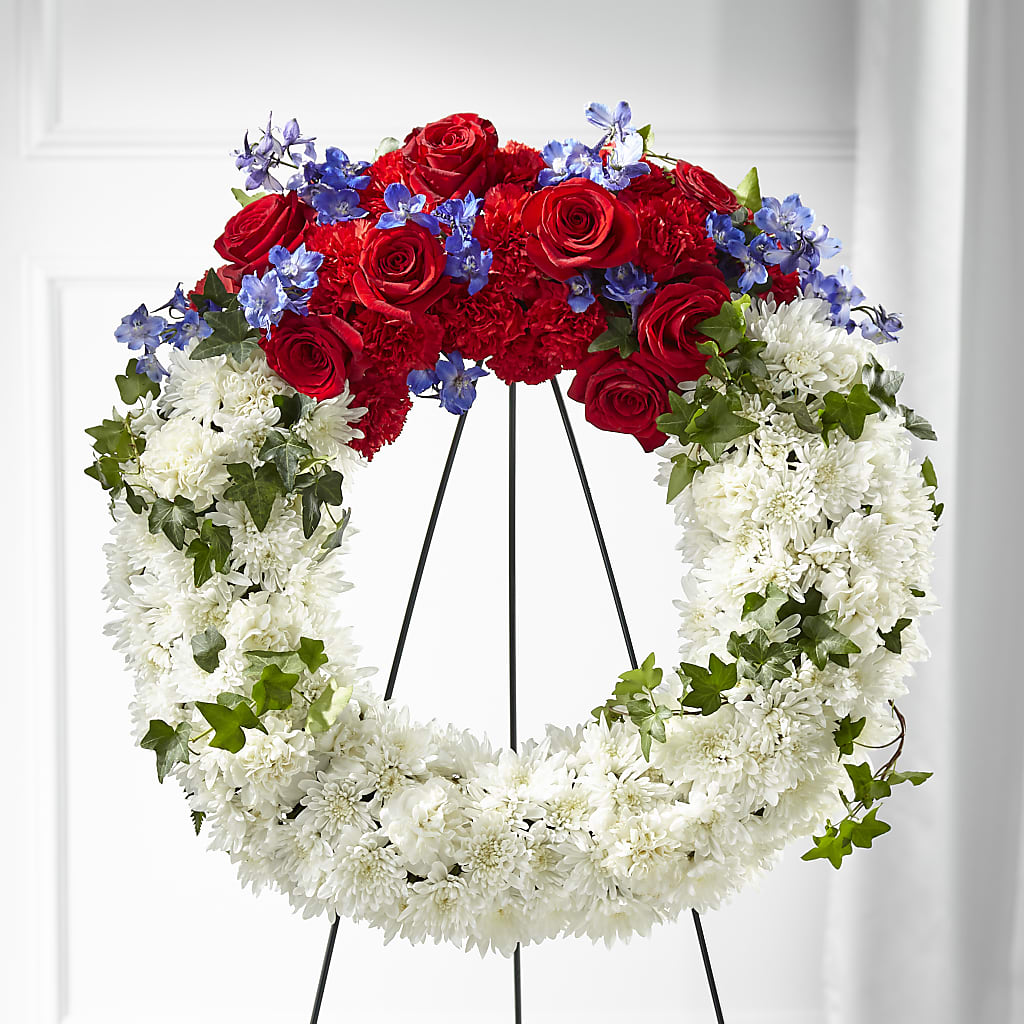 Patriotic Passion Wreath – ROWLETT FLORIST & GIFTS, Garland TX