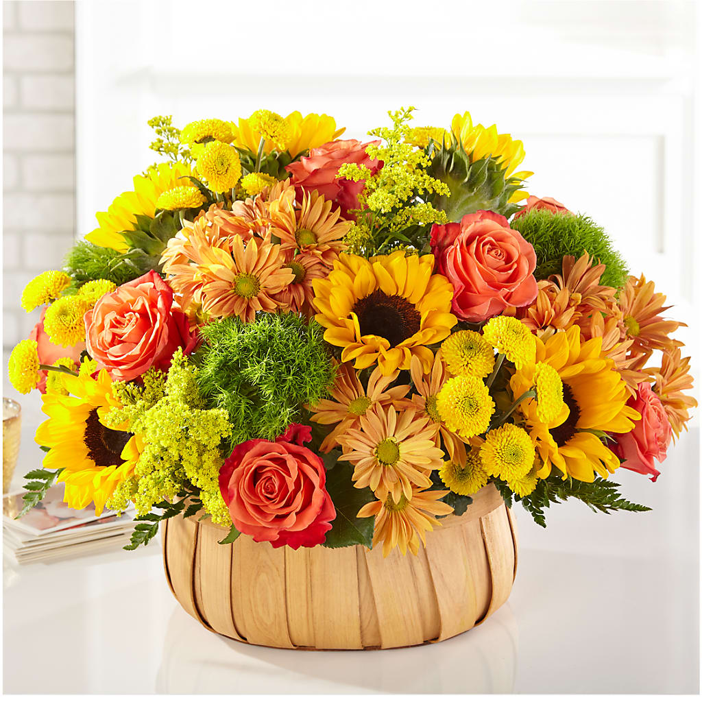 Harvest Sunflower Basket – ROWLETT FLORIST & GIFTS, Garland TX