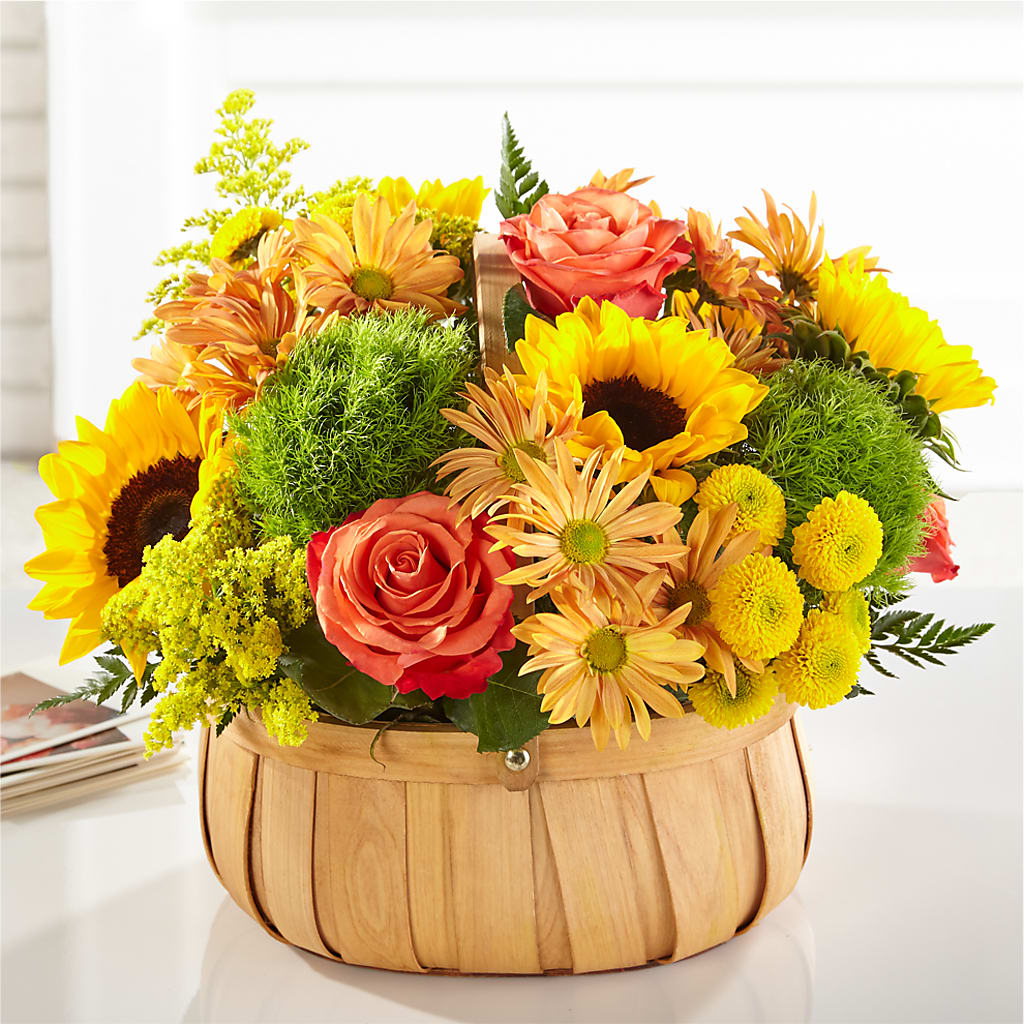 Harvest Sunflower Basket – ROWLETT FLORIST & GIFTS, Garland TX