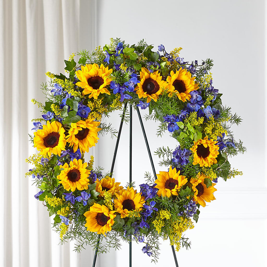 Bright Rays Wreath – ROWLETT FLORIST & GIFTS, Garland TX
