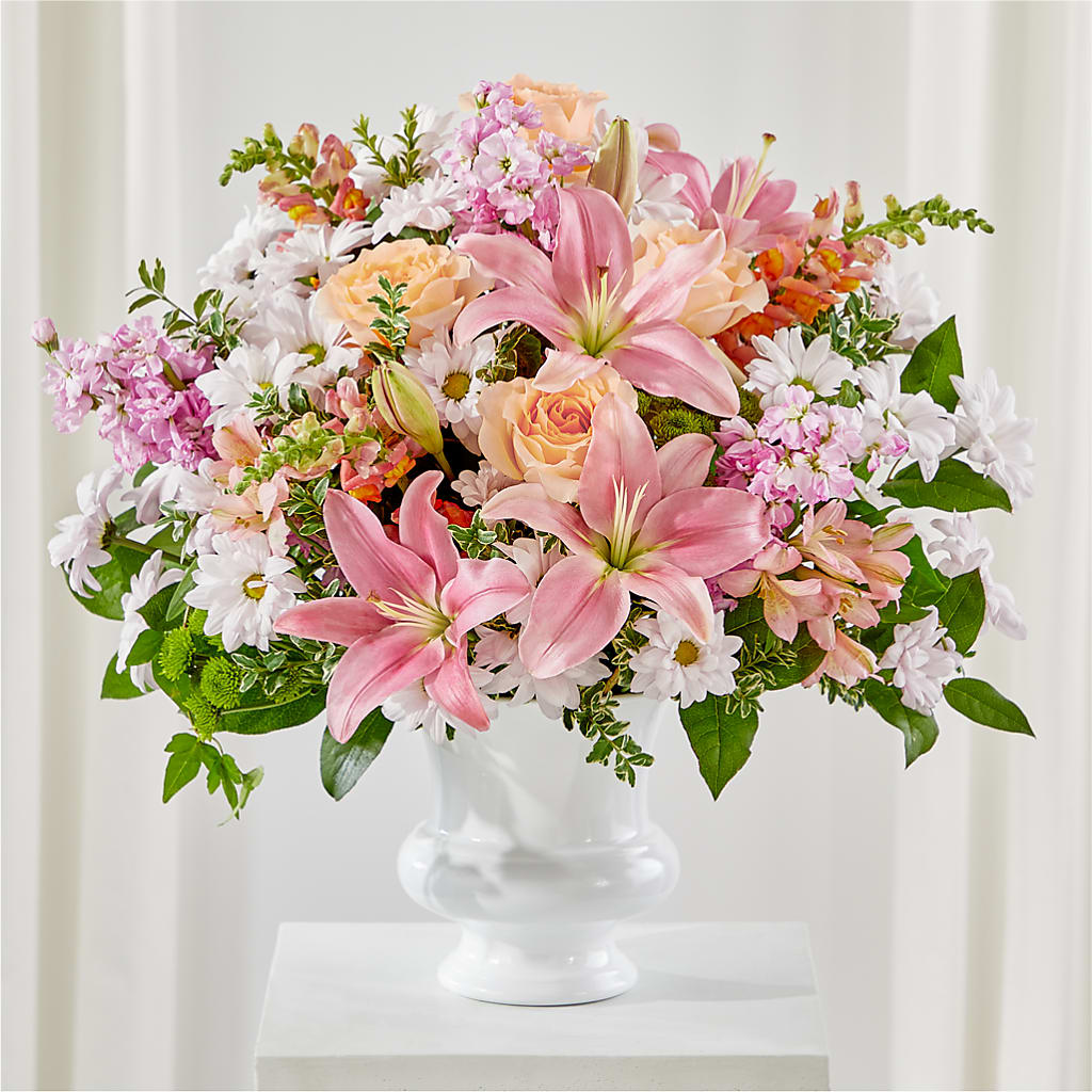 Heartfelt Gesture Urn Arrangement – ROWLETT FLORIST & GIFTS, Garland TX