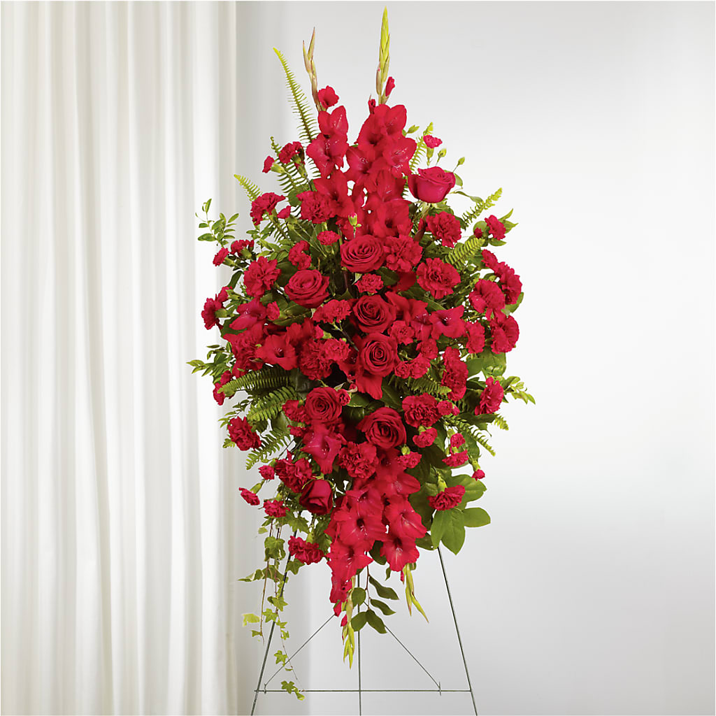 From the Heart Standing Spray – ROWLETT FLORIST & GIFTS, Garland TX