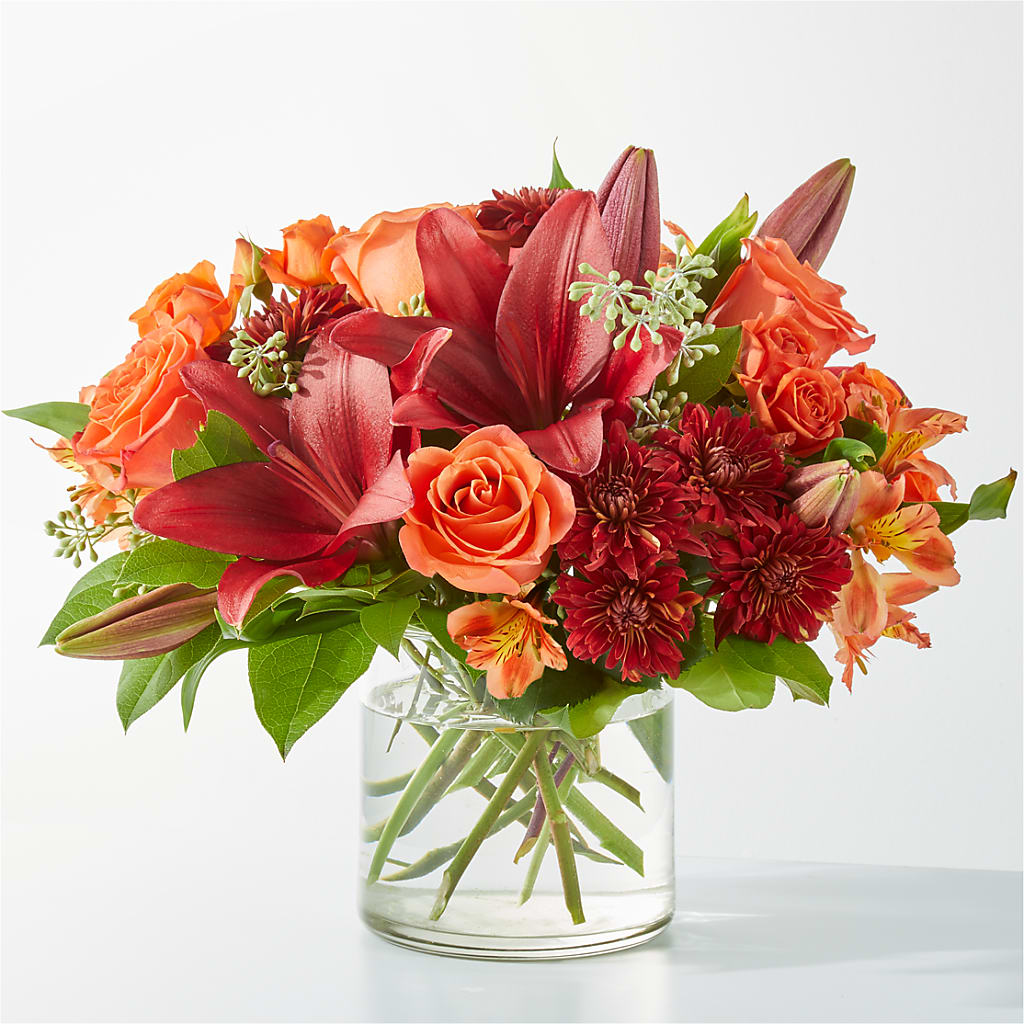 Crimson Leaves Bouquet – ROWLETT FLORIST & GIFTS, Garland TX