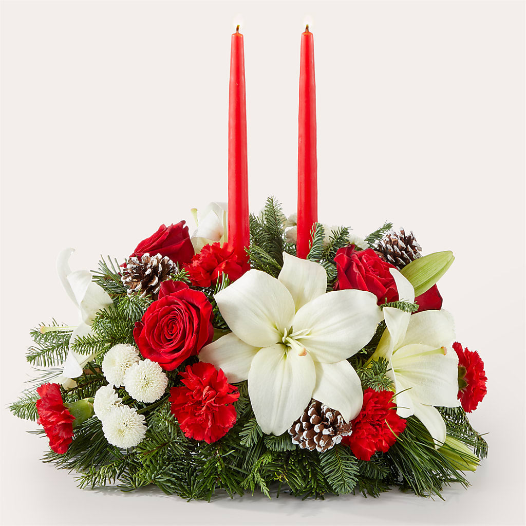 Seasonal Festivities Centerpiece – ROWLETT FLORIST & GIFTS, Garland TX