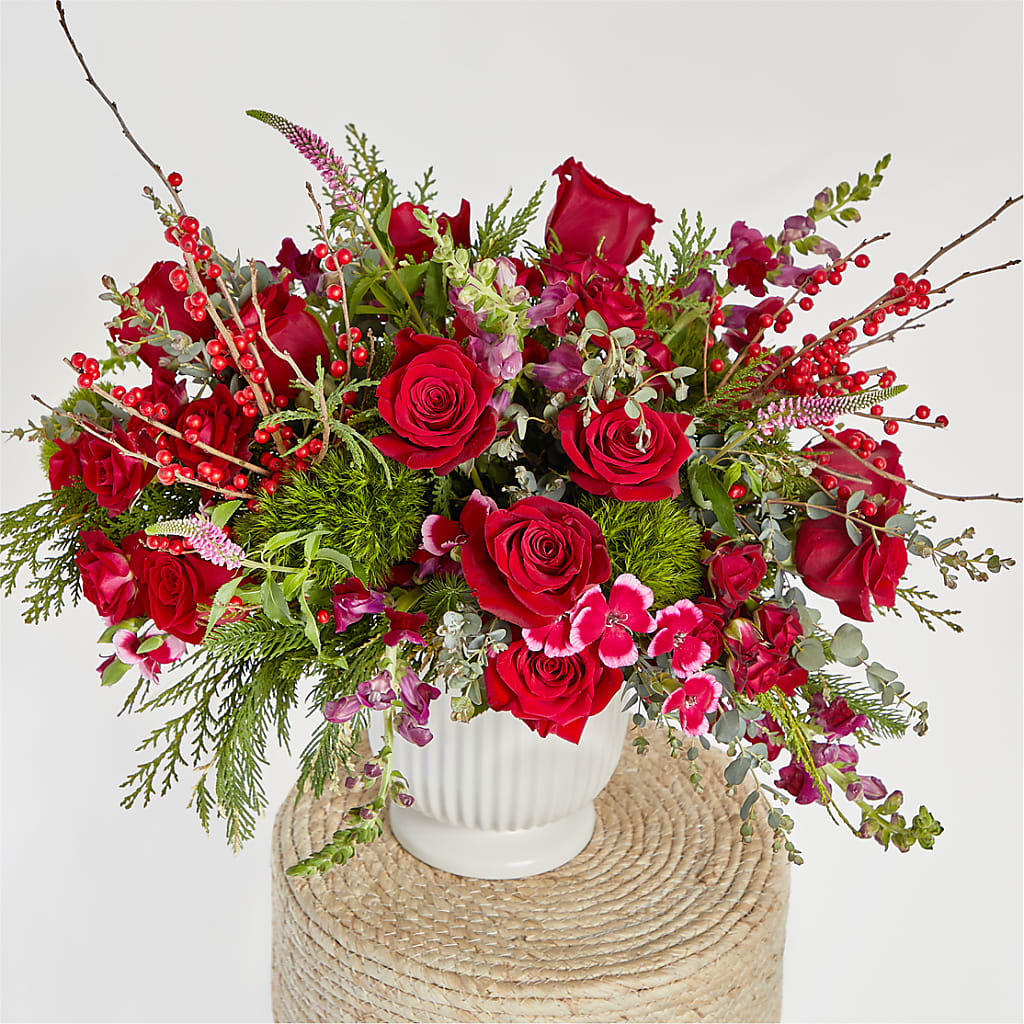 Big Red Bow Bouquet – ROWLETT FLORIST & GIFTS, Garland TX