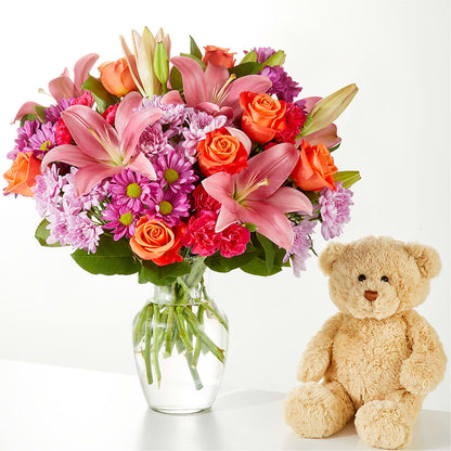 One and Only Bouquet and Bear Bundle – ROWLETT FLORIST & GIFTS, Garland TX