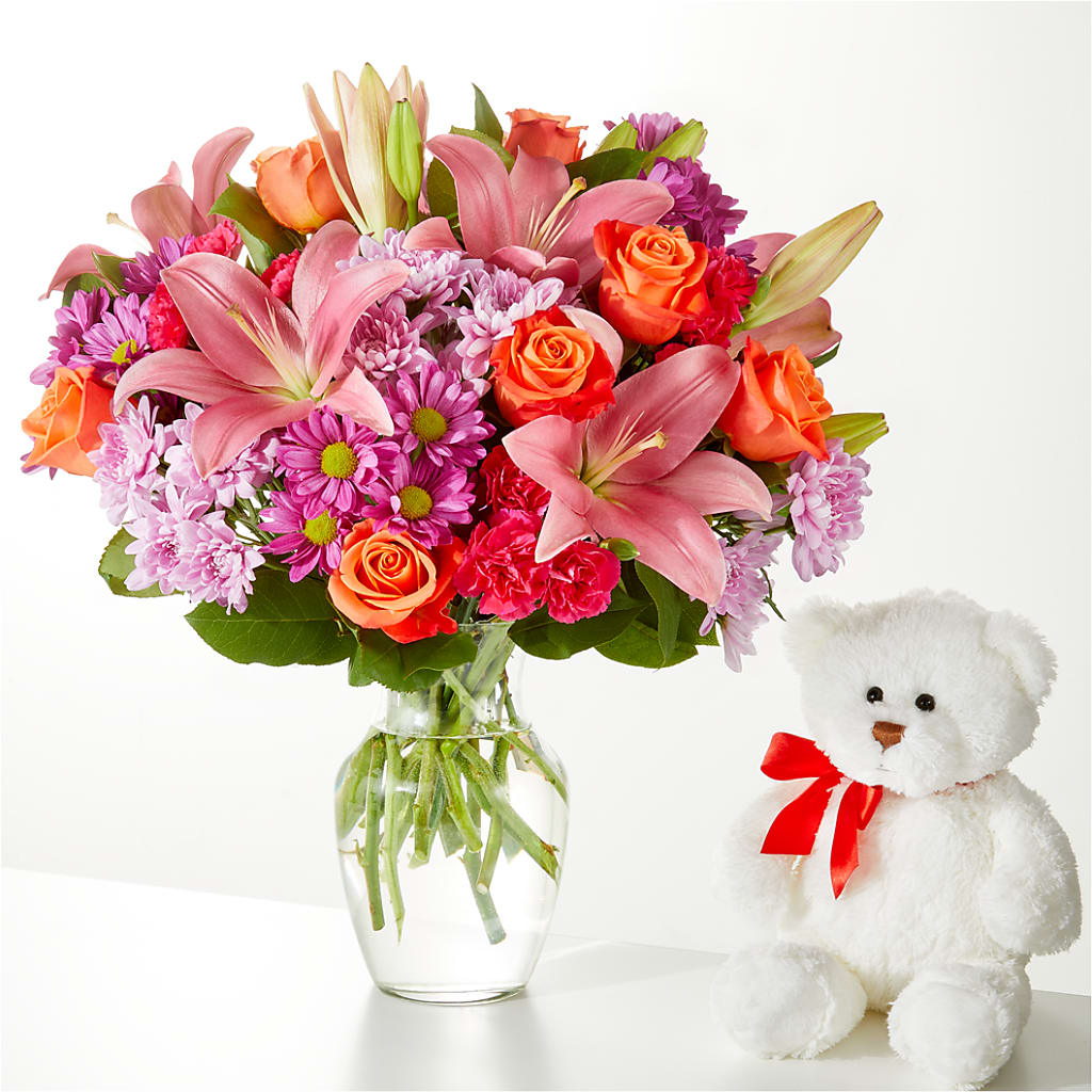 One and Only Bouquet and Bear Bundle – ROWLETT FLORIST & GIFTS, Garland TX