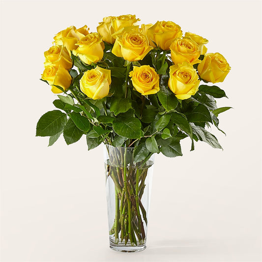 Long Stem Yellow Rose Bouquet – ROWLETT FLORIST & GIFTS, Garland TX