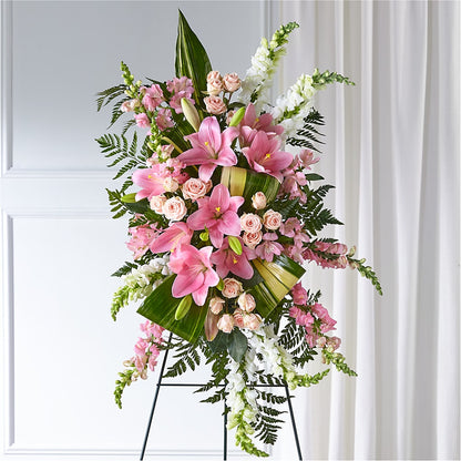 Elegant Embrace Standing Spray – ROWLETT FLORIST & GIFTS, Garland TX