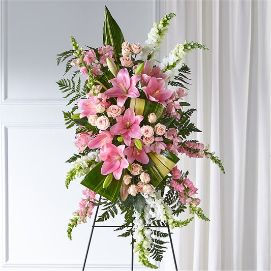 Elegant Embrace Standing Spray – ROWLETT FLORIST & GIFTS, Garland TX
