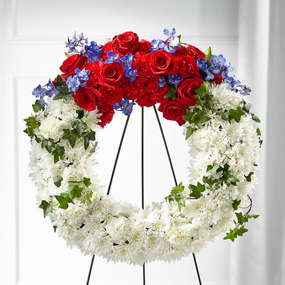 Patriotic Passion Wreath – ROWLETT FLORIST & GIFTS, Garland TX