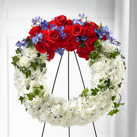 Patriotic Passion Wreath – ROWLETT FLORIST & GIFTS, Garland TX