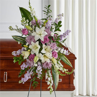 Grateful Hearts Standing Spray – ROWLETT FLORIST & GIFTS, Garland TX