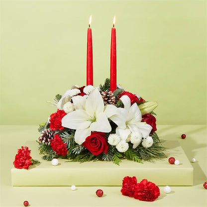 Seasonal Festivities Centerpiece – ROWLETT FLORIST & GIFTS, Garland TX