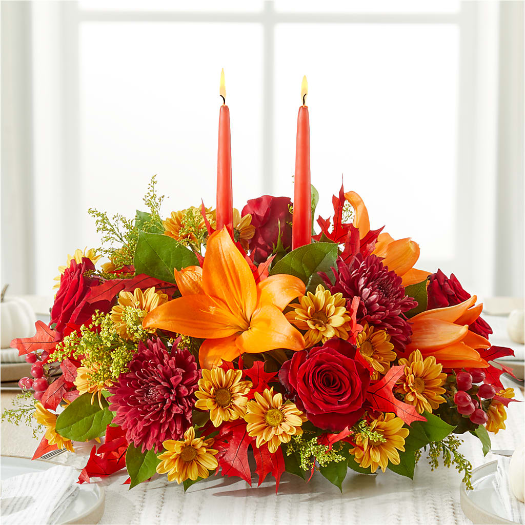 Autumn's Embrace Centerpiece – ROWLETT FLORIST & GIFTS, Garland TX