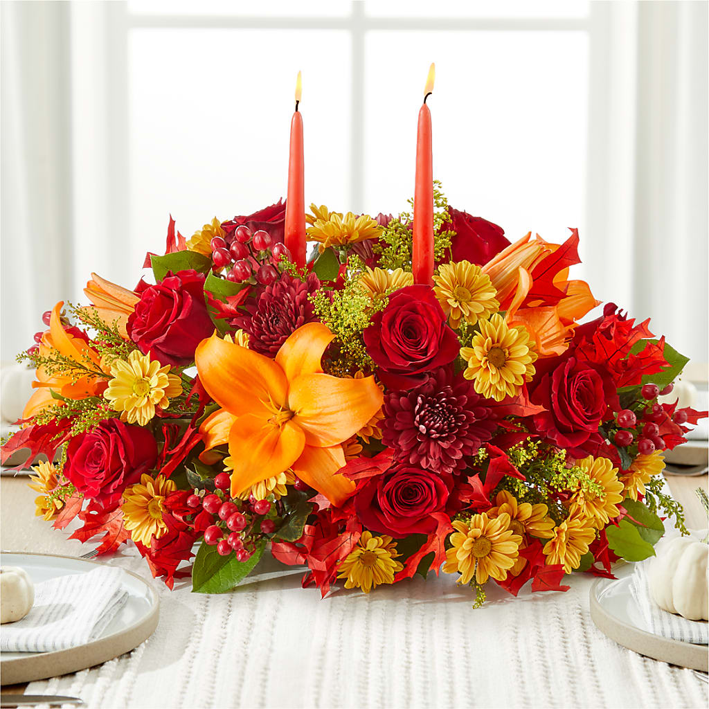 Autumn's Embrace Centerpiece – ROWLETT FLORIST & GIFTS, Garland TX